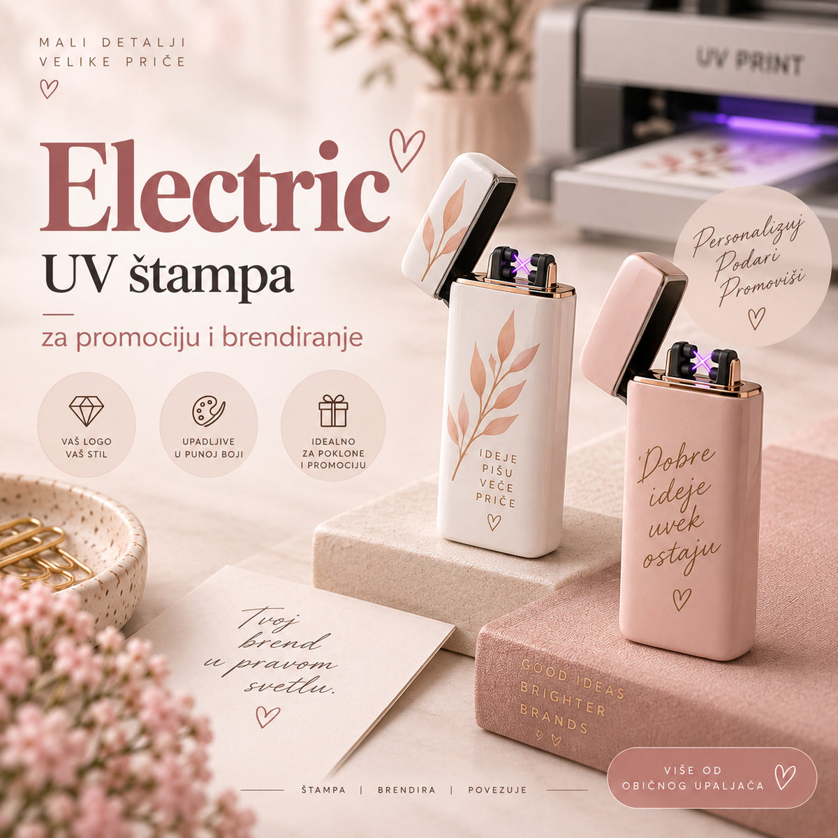 UV štampa na upaljačima